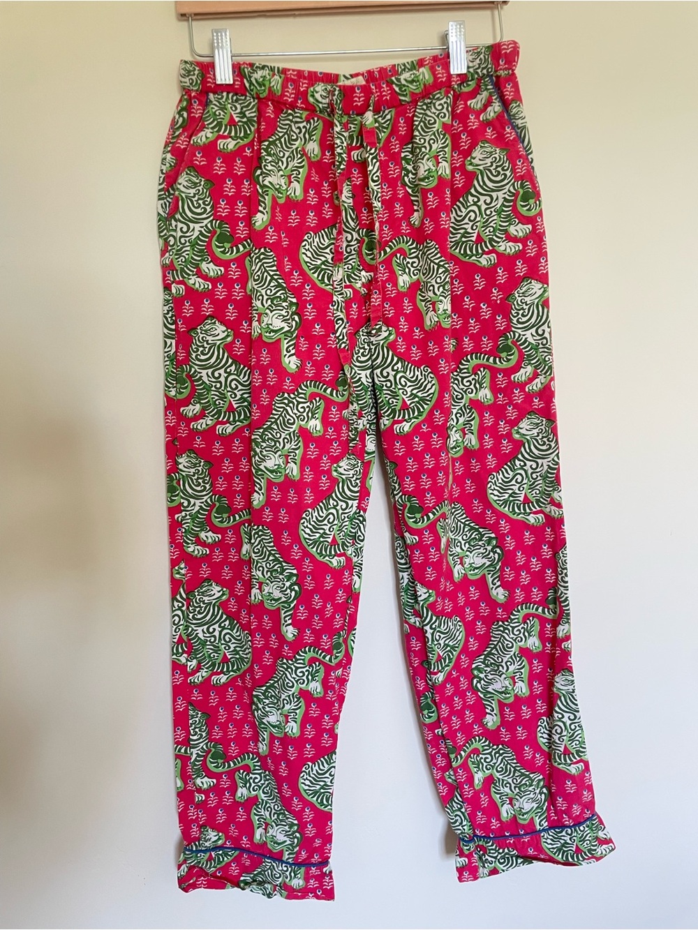 PrintFresh Cropped PJ Pants in Tiger Queen, hibiscus